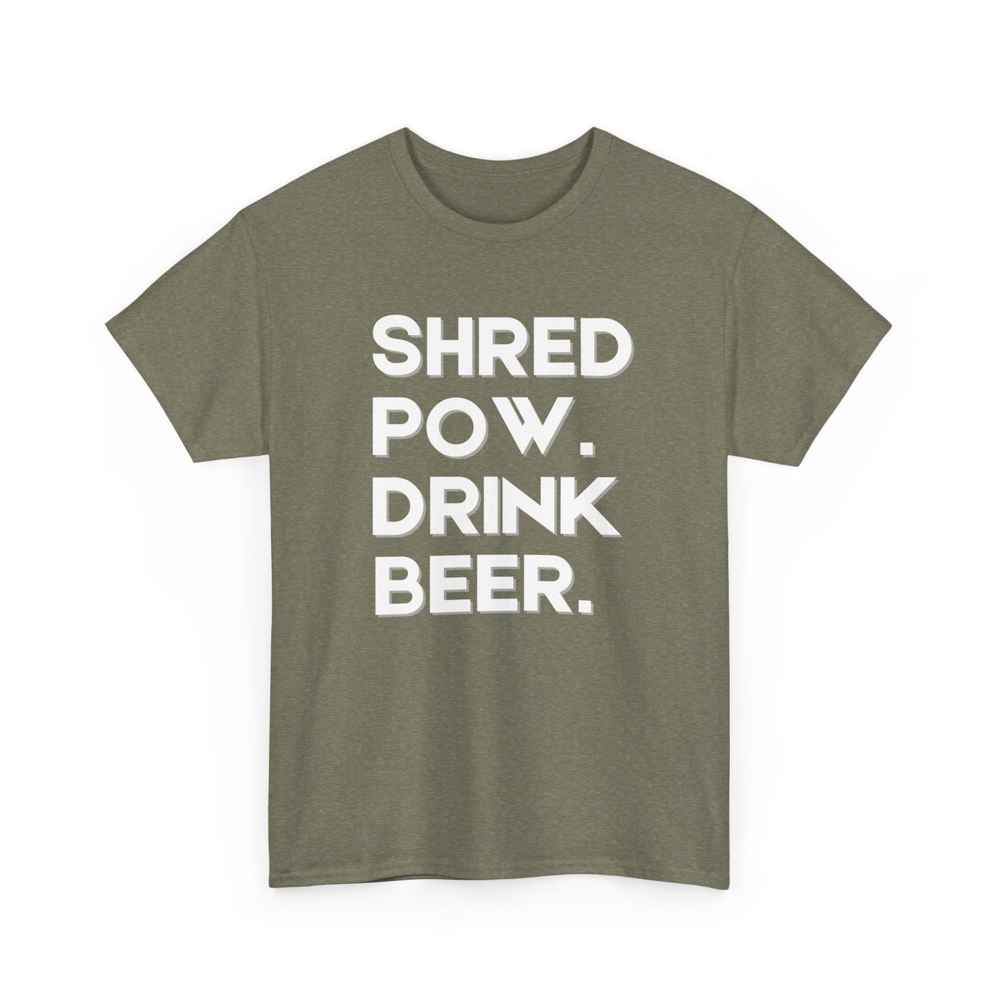 SHRED POW. DRINK BEER. Park City Brewing Cotton Tee