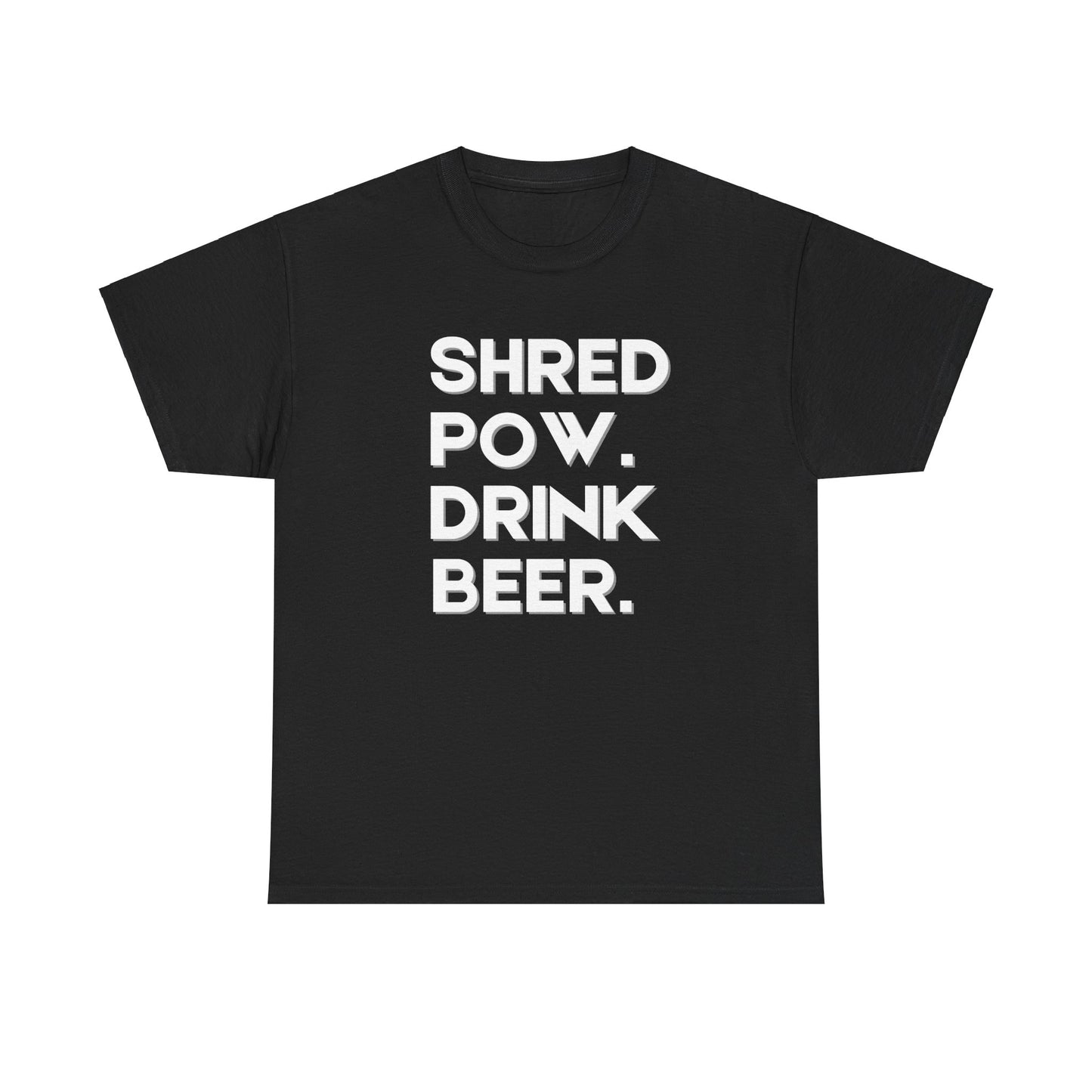 SHRED POW. DRINK BEER. Park City Brewing Cotton Tee