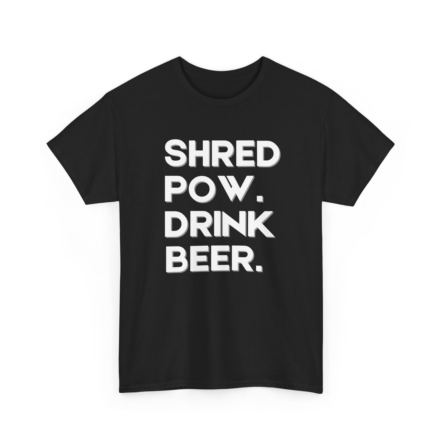 SHRED POW. DRINK BEER. Park City Brewing Cotton Tee